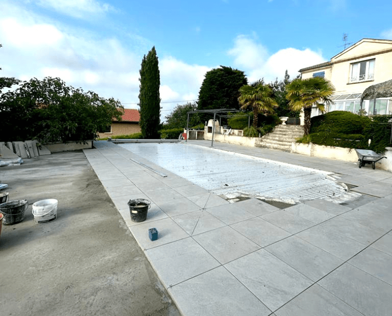 rénovation d'un extérieur, piscine